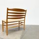 Scandinavian bench and chair set made of paper cord and oak from TS.