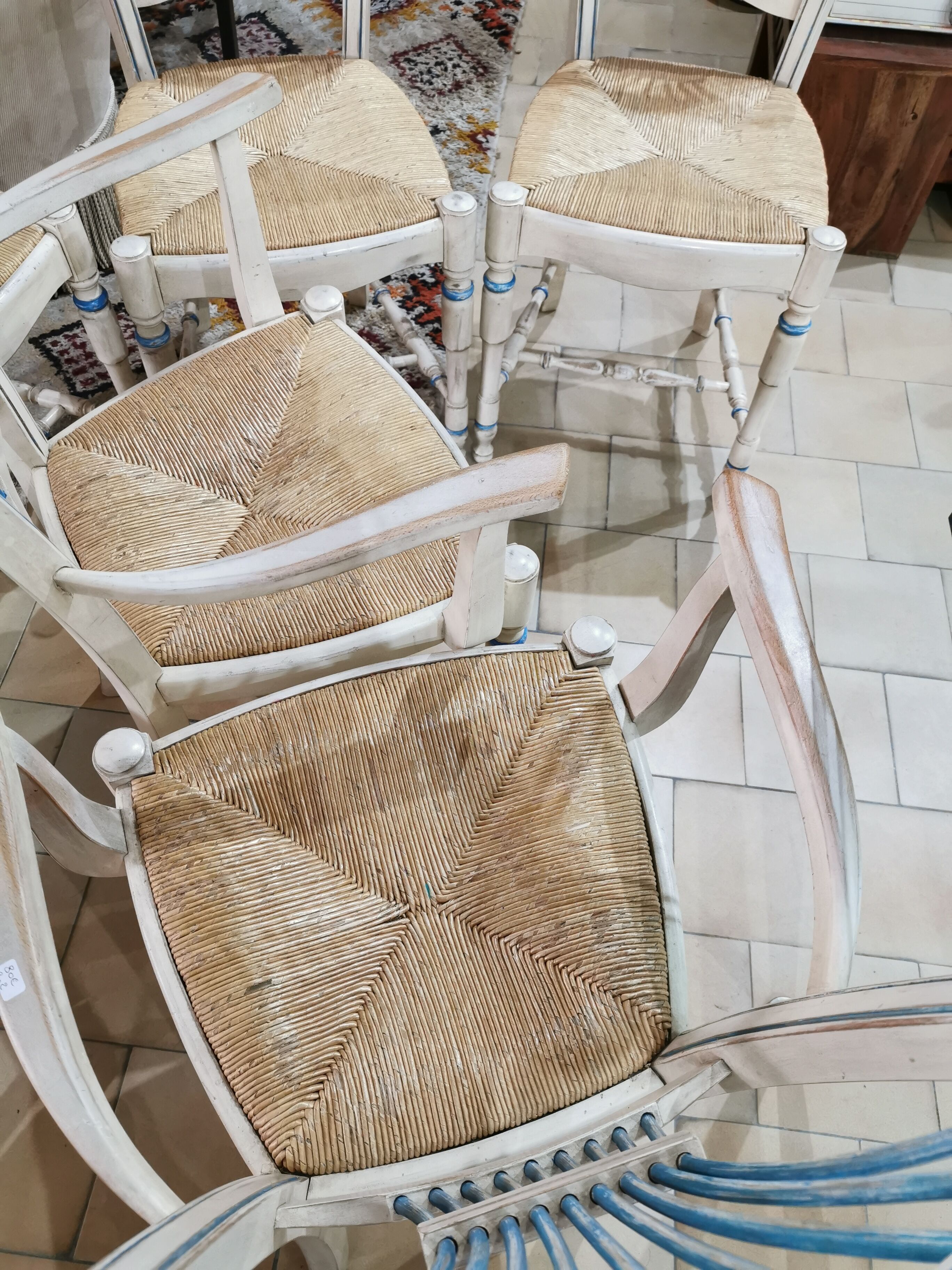 4 chairs and 2 armchairs