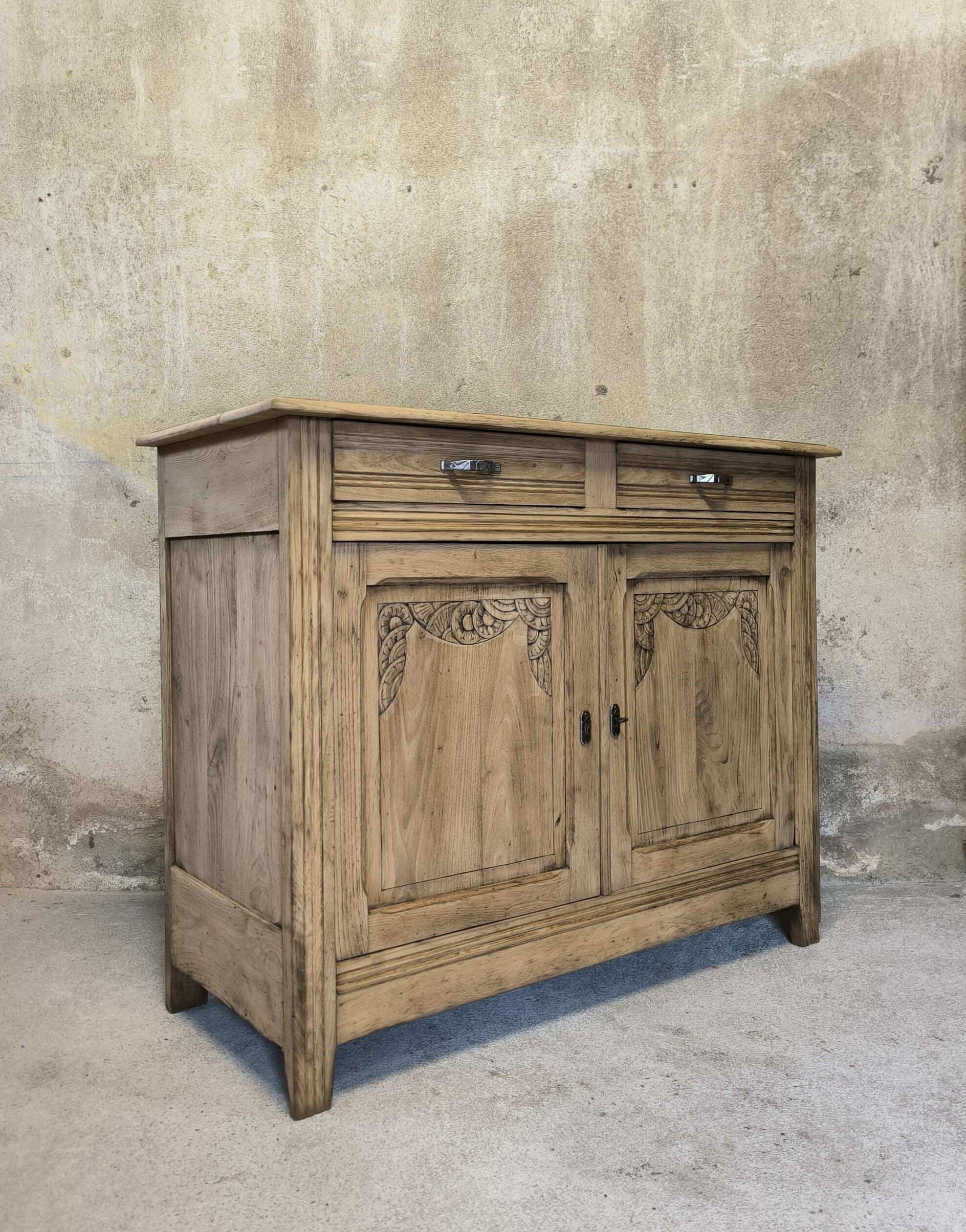 Vintage Art Deco wooden Parisian buffet.