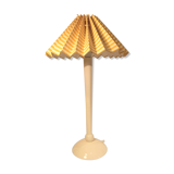 Vintage striped yellow white table lamp 1960s