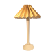 Vintage striped yellow white table lamp 1960s