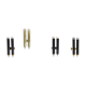 Nickel-plated brass wall lights by Lumière Bologna, 1960s, set of 4.
