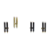 Nickel-plated brass wall lights by Lumière Bologna, 1960s, set of 4.