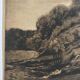 Henri BODART, Landscape. Original drypoint signed in the plate