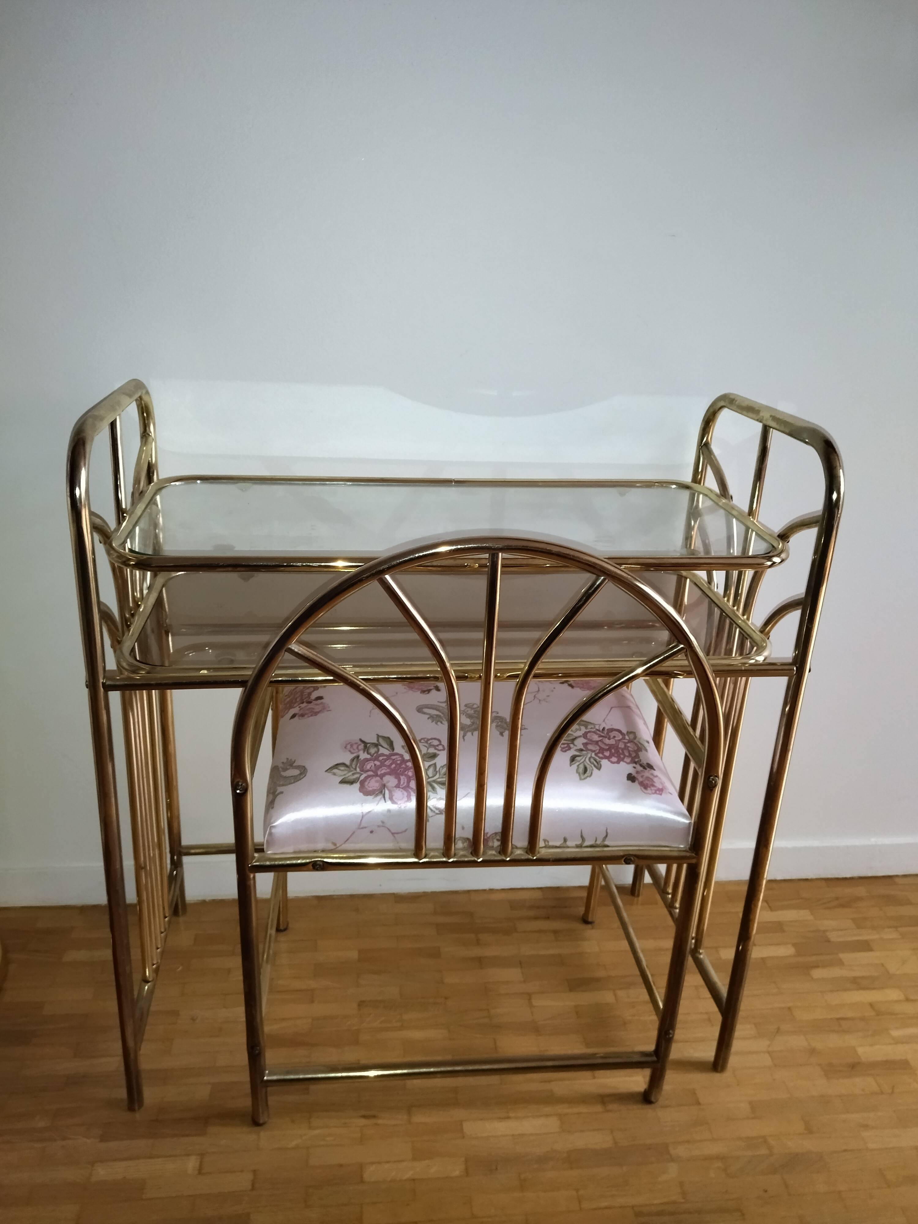 Golden console, 70s/80s