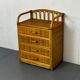 Vintage Rattan Bamboo Mid Century Chest of Drawers Bedside Table, 1960