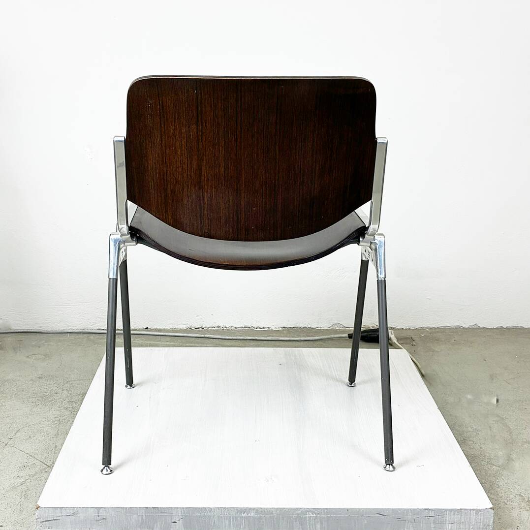 Brown Castelli DSC 106 Stacking Chair by Giancarlo Piretti, Italy