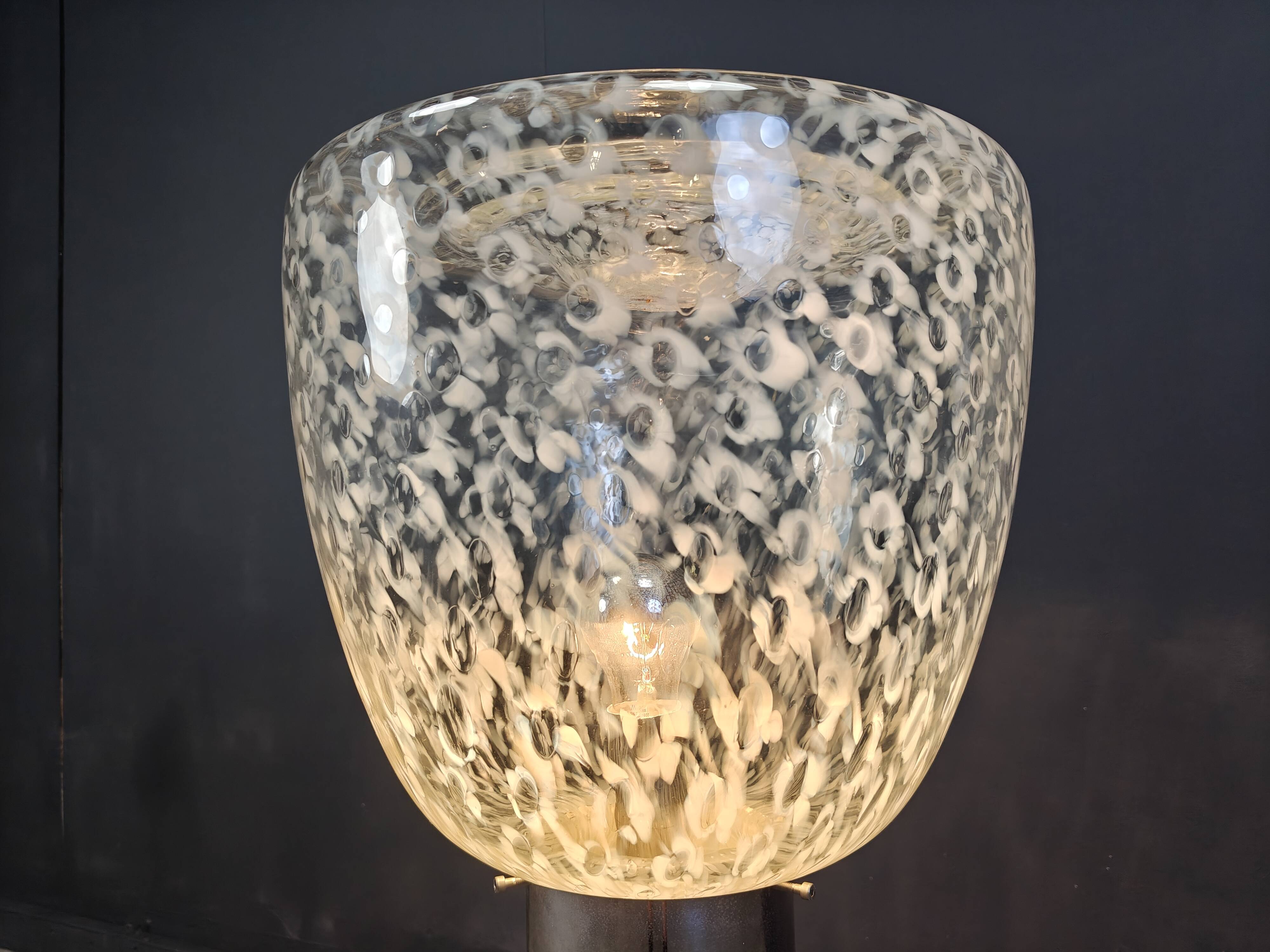 Vintage italian murano glass space age floor lamp, 1970s