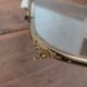 Brass glass plateau from the early 20th century.