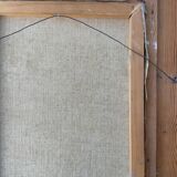 Vintage Modernists Landscape Oil on Canvas signed by F.H. 1950s