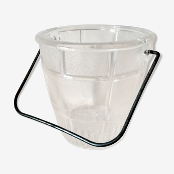 1950s frosted glass ice bucket