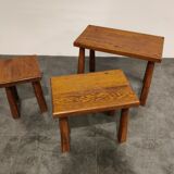 Brutalist pull out tables, 1970