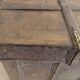 Old chest - dowry console from Bikaner in teak and wrought iron