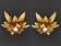 Hollywood Regency Florentine Flower-Shaped Gilt Flush Mount Hans Kögl Italy