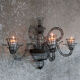 Wire wall chandelier