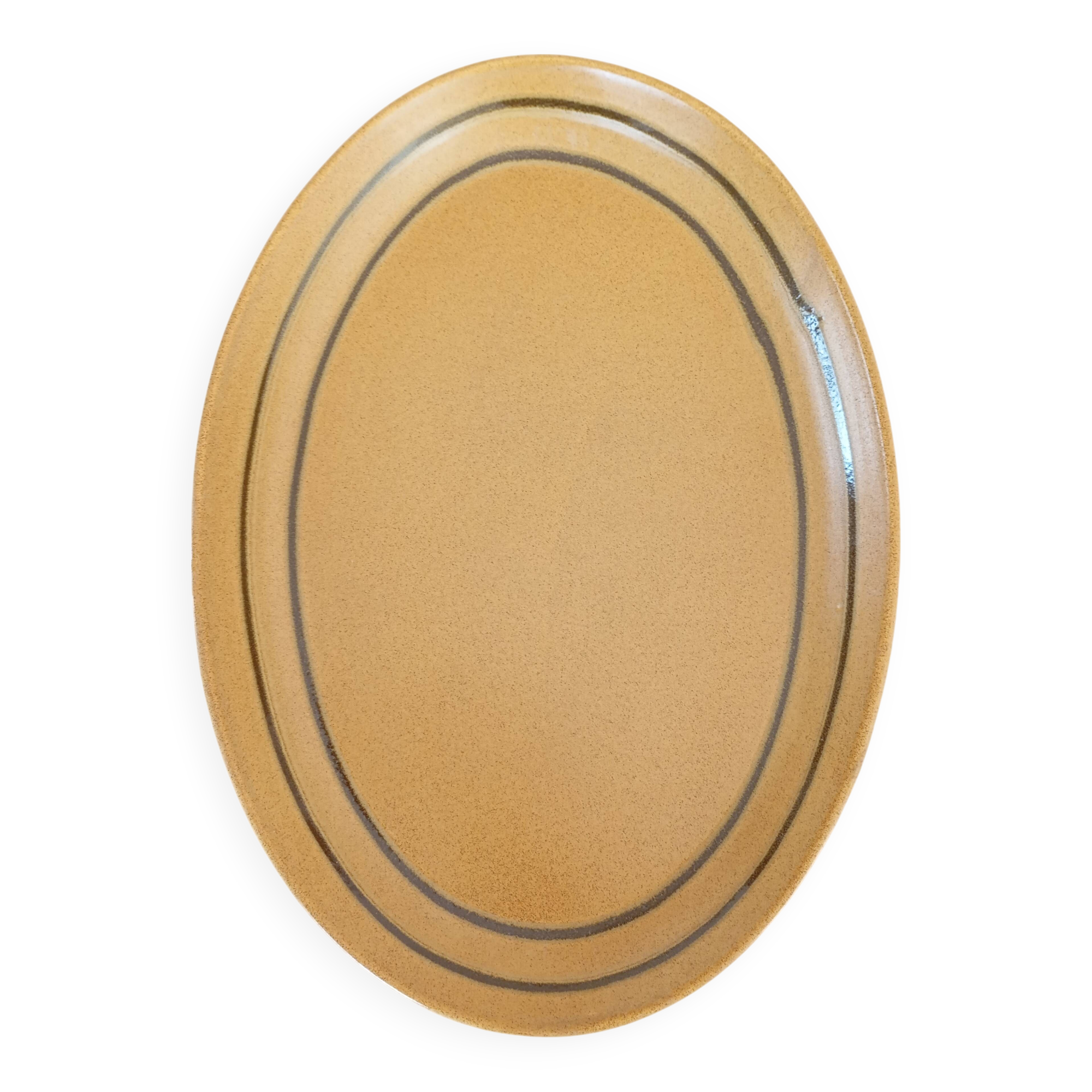 Oval dish Sarreguemines "Chaumière"