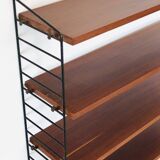 String wall shelf in wood and metal, 1960s