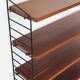 Etagère murale String en bois et métal, années 60