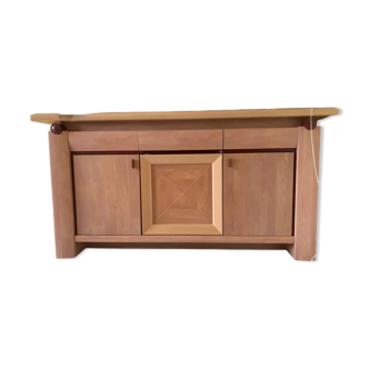 Buffet avec miroir en bois massif