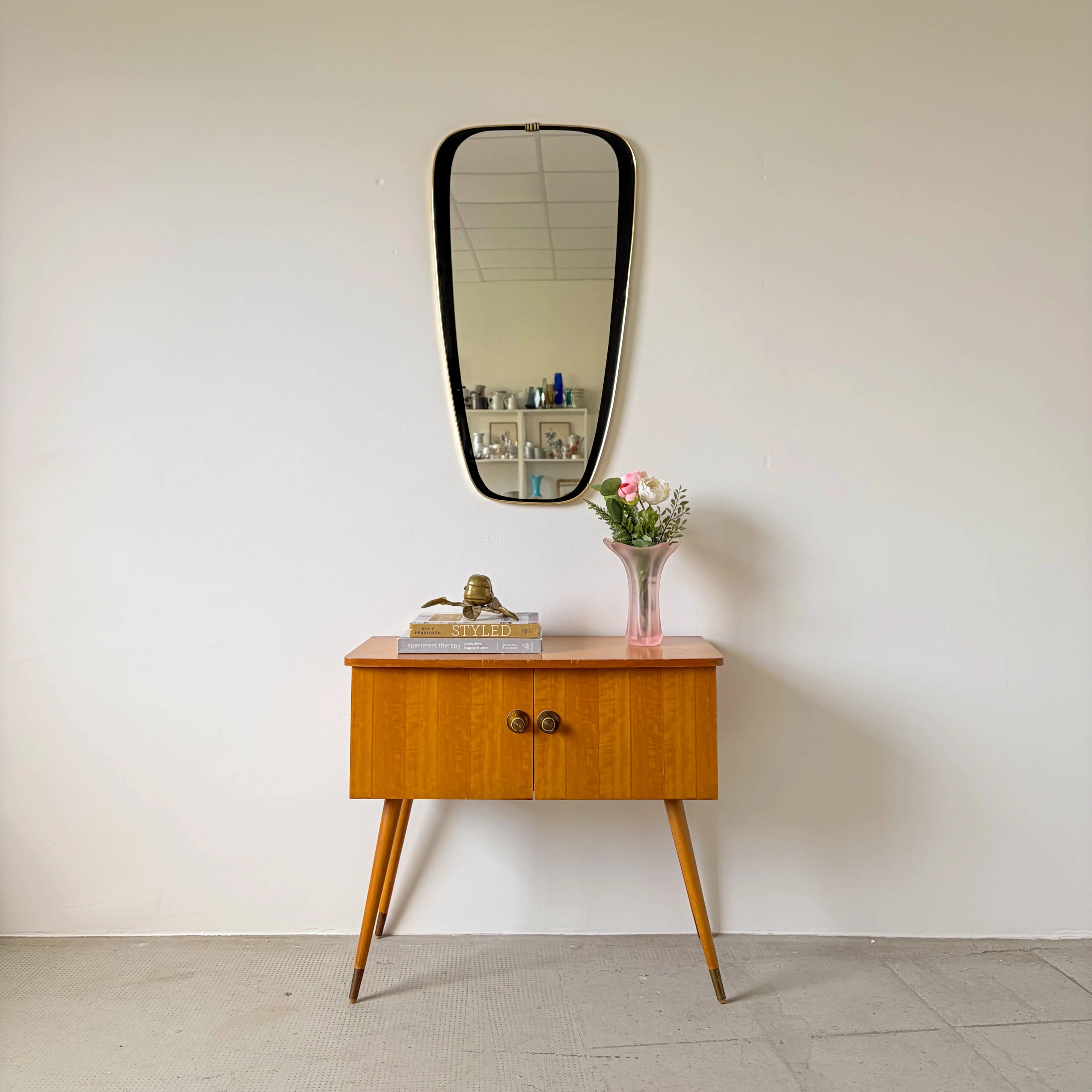 Miroir rétro freeform des années 1950