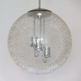 Hanging lamp glass globe by doria, 1970s