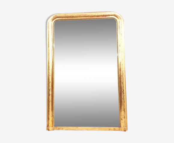 Miroir d'époque Louis Philippe en bois doré 100x148cm