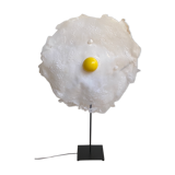 "Egg" lamp signed by artist Michel Froment