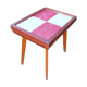 Table vintage en bois pieds compas