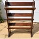Vintage wooden magazine rack with 3 levels – display stand