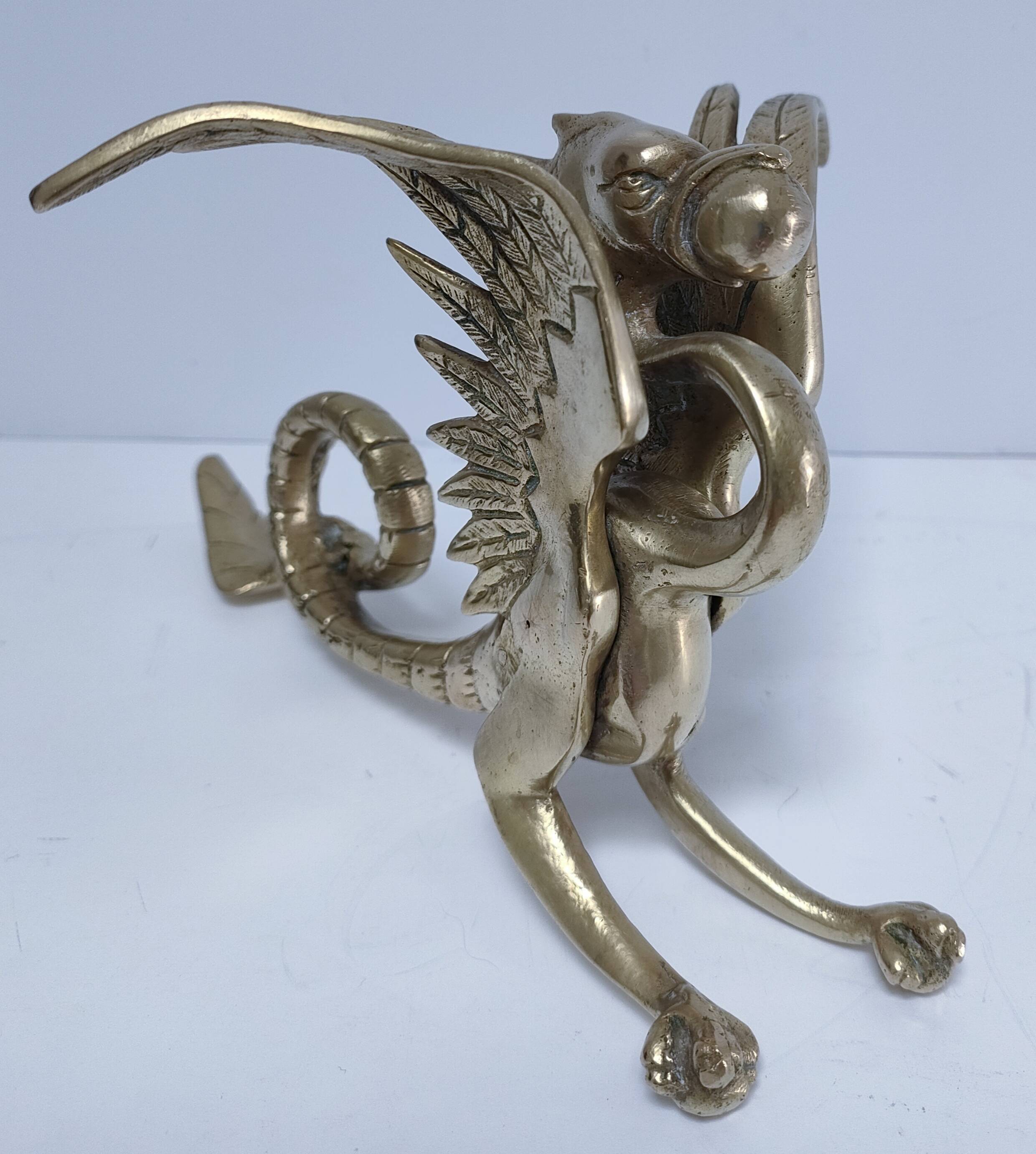 gold-plated chimera sculpture