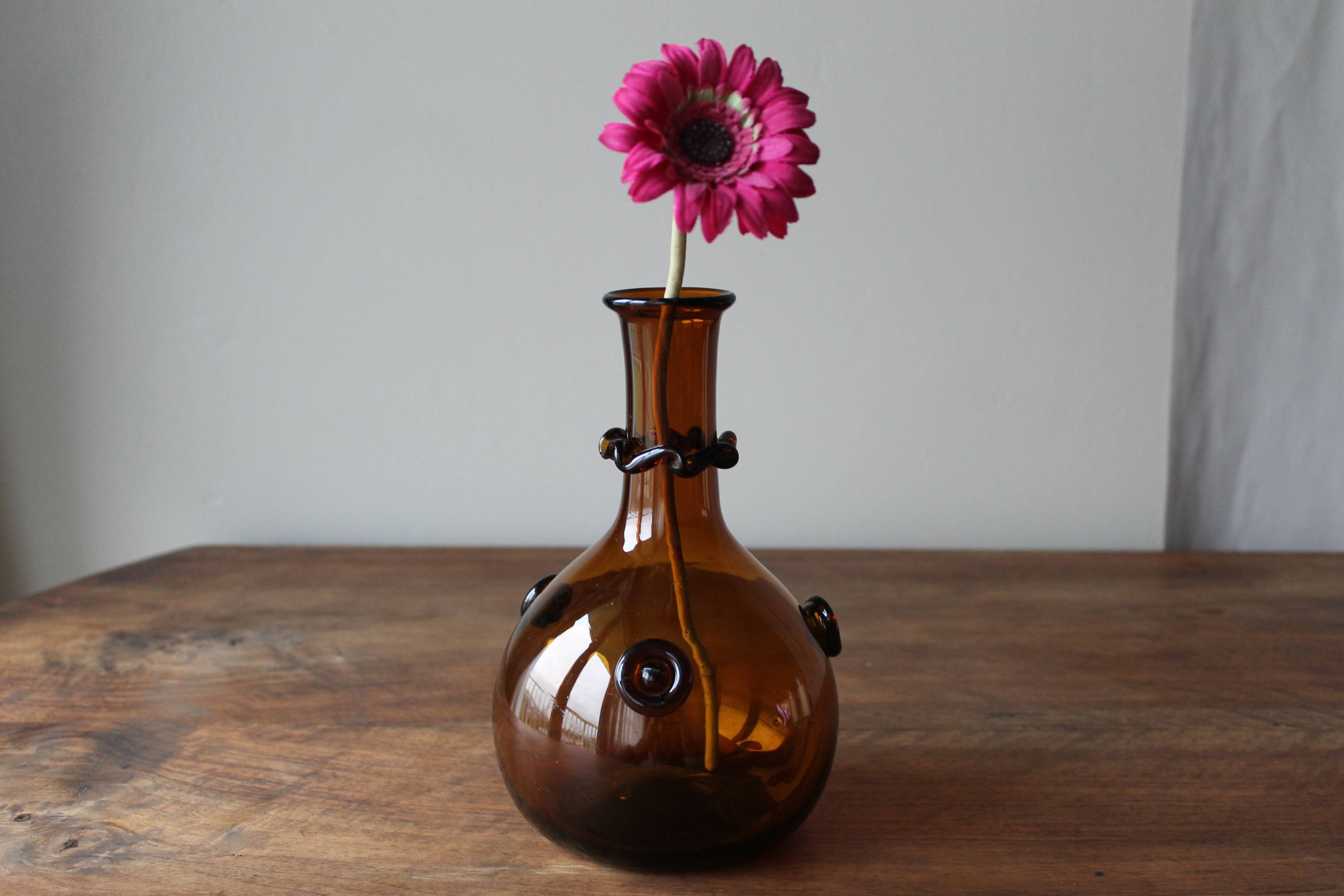 Praticality smoked glass vase