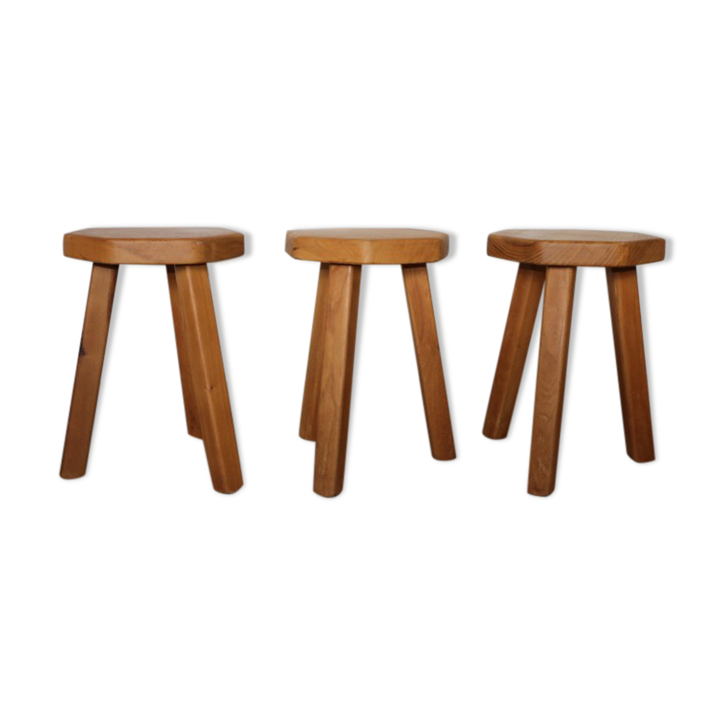 3 rustic stools 1970