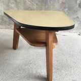 Modernist free-form tripod coffee table 2 trays - 1950