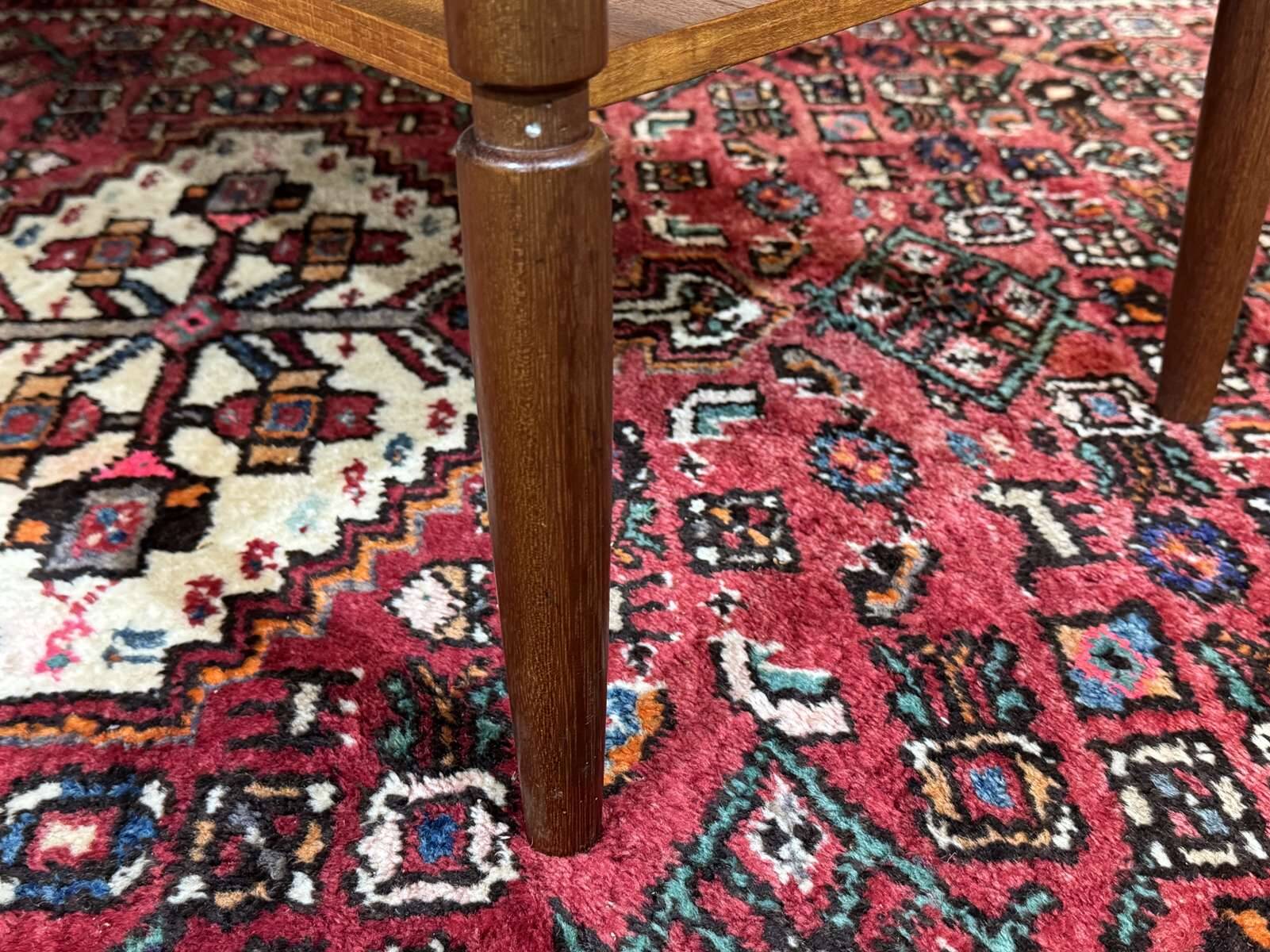 1970s English coffee table in teak and iroko.