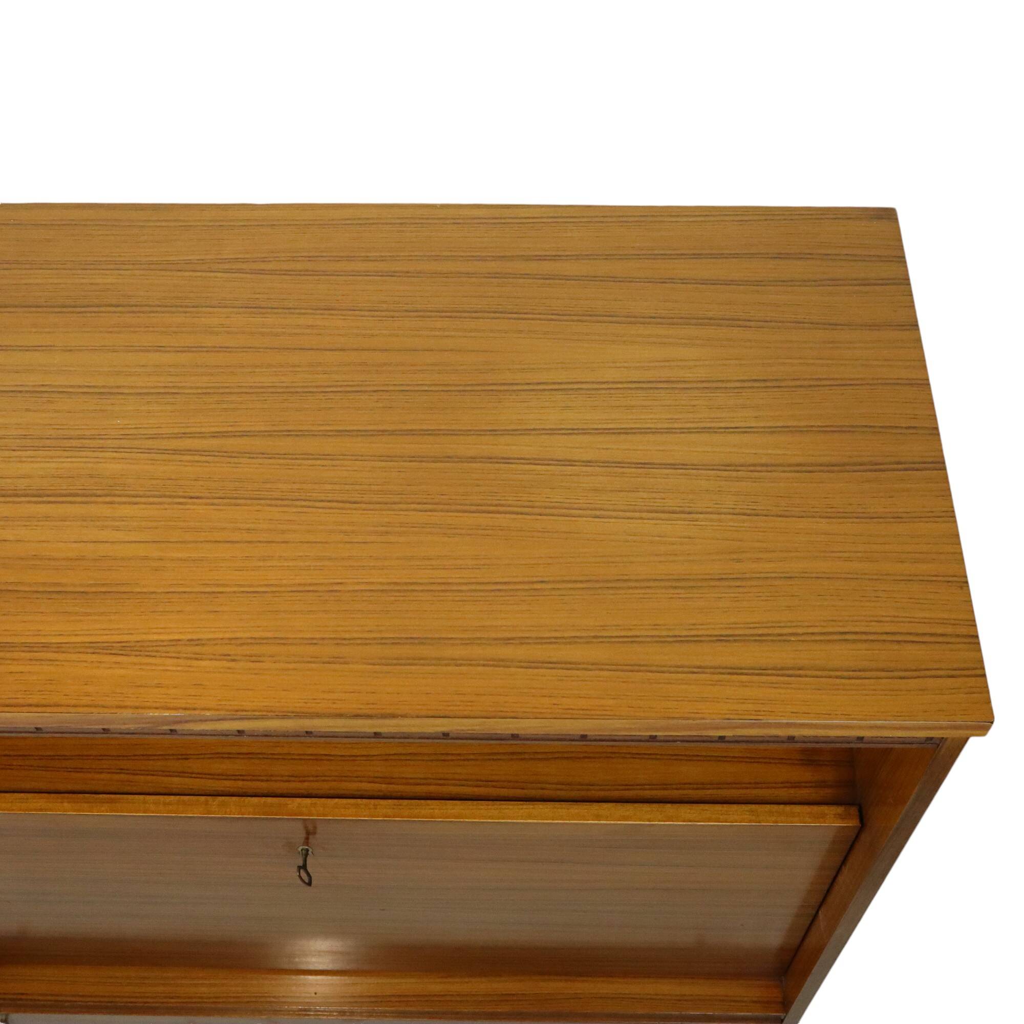 Vintage Mid Century Highboard Cabinet Drawer and Doors Teak Veneer 200cm