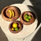 Bowl or monoxyl teak cut d:25.5
