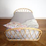 Bed basket rattan 60s