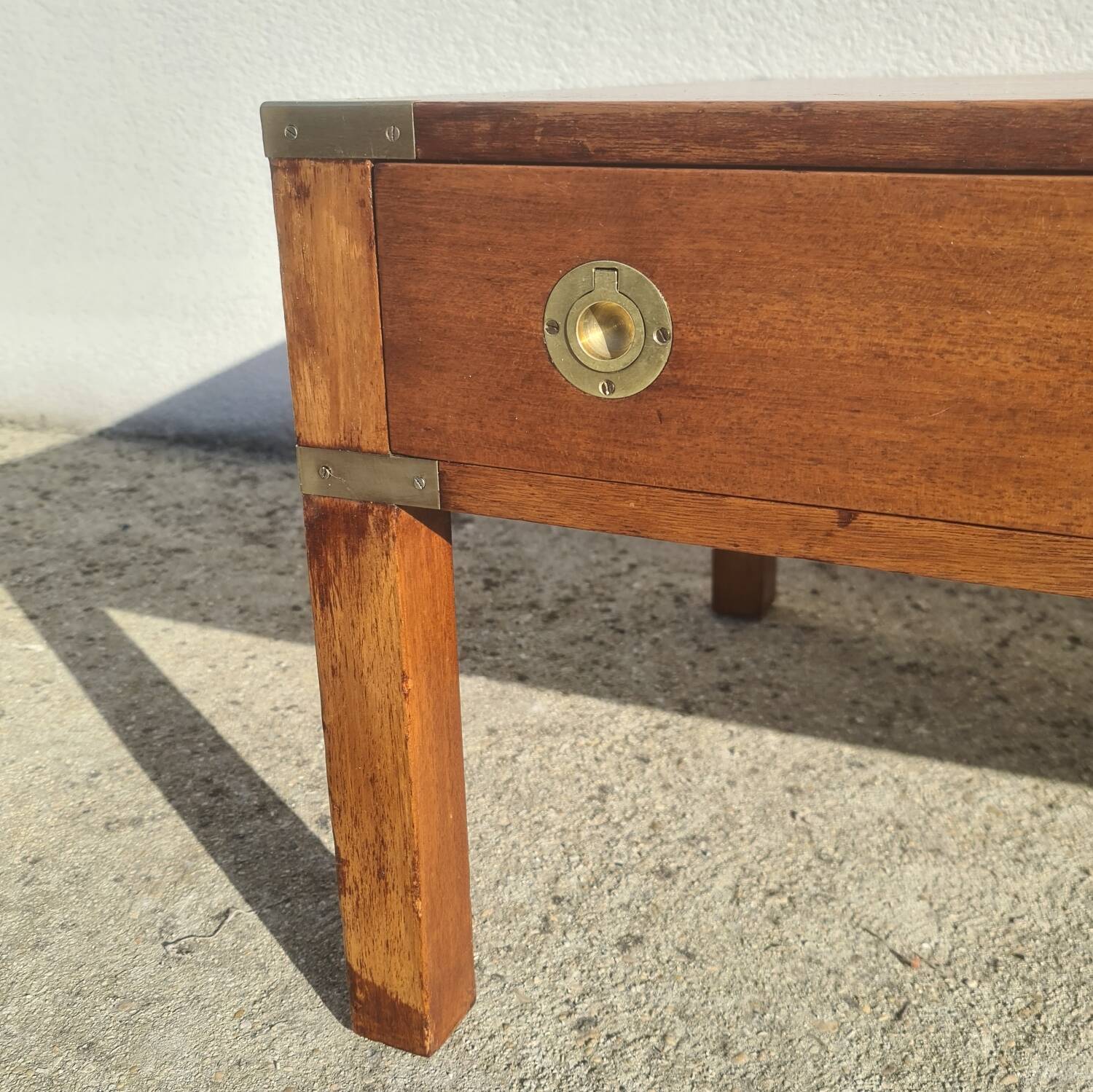 Table basse campagne militaire, marine, vintage
