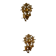 Pair of large Swedish brass wall sconces from the mid-century.