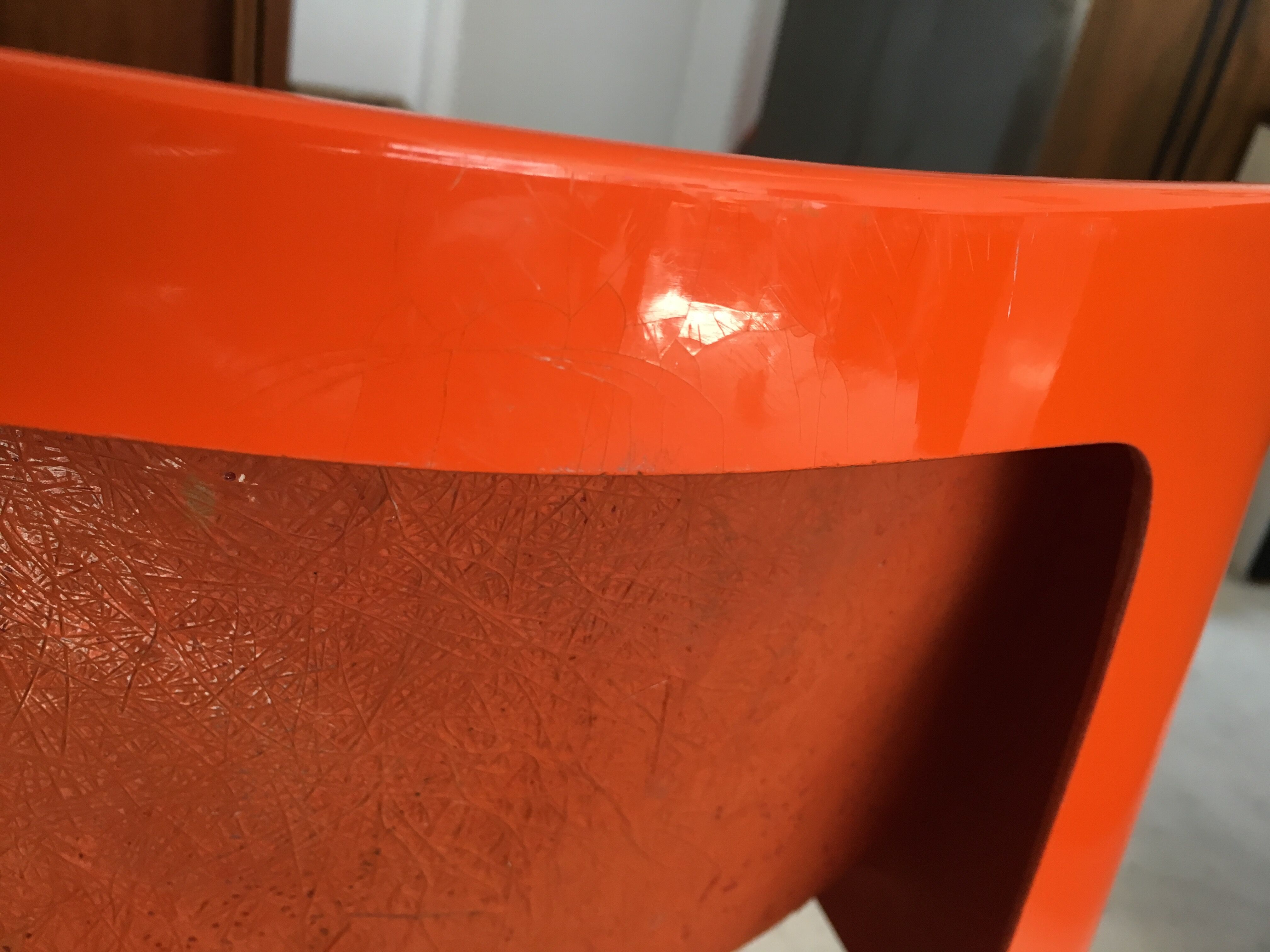 Fiberglass chair by Marc Berthier model Ozoo 700