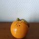 Set of salt cellars in fruit and vegetable slipware vintage