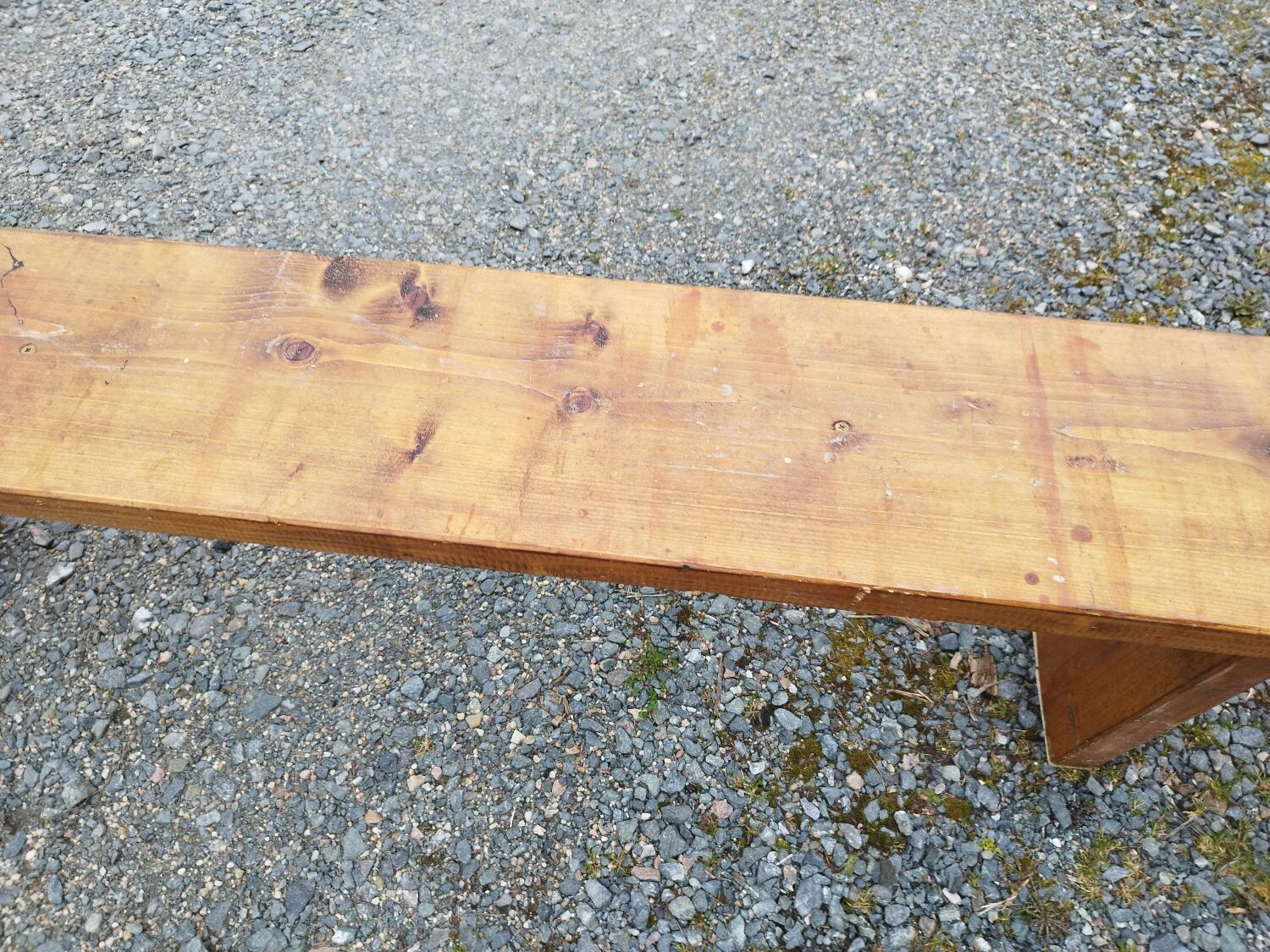 Bench 3m50 wooden threshing firm