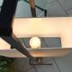 Lampe sur pied ARLUS années 50 en métal et laiton
