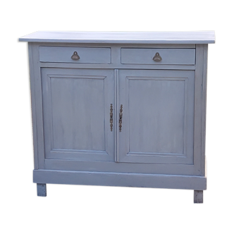 Parisian buffet old gray patina 2doors 2 drawers solid wood