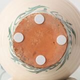 Spanish Revival Ceramic Table Lamp from Granada, New Green Silk Shade