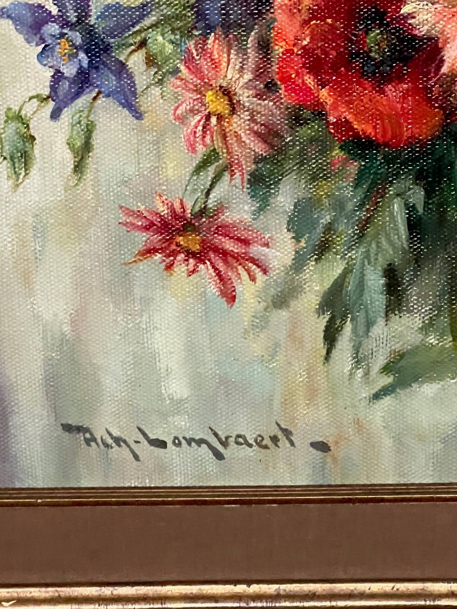 A. Lombaert. Painting "Bouquet".