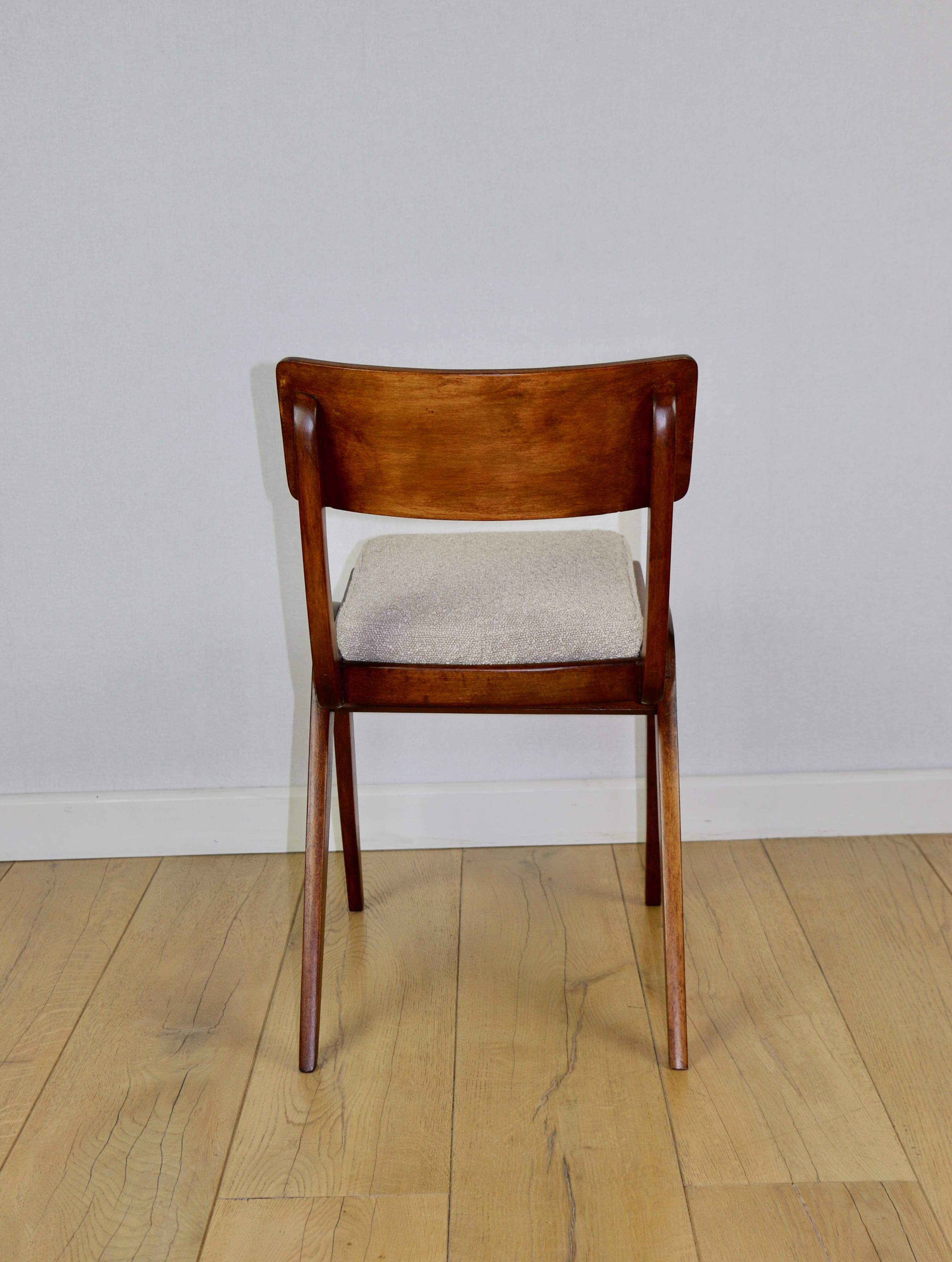 Skoczek Jumper chair beige boucle from the 70s