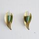 Wall lamps brass in pastel green