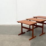 Nest of teak tables from the mid-century by Vildbjerg Møbelfabrik, 1960s, set of 3.