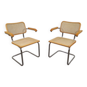 Pair of Cesca B64 armchairs, Marcel Breuer